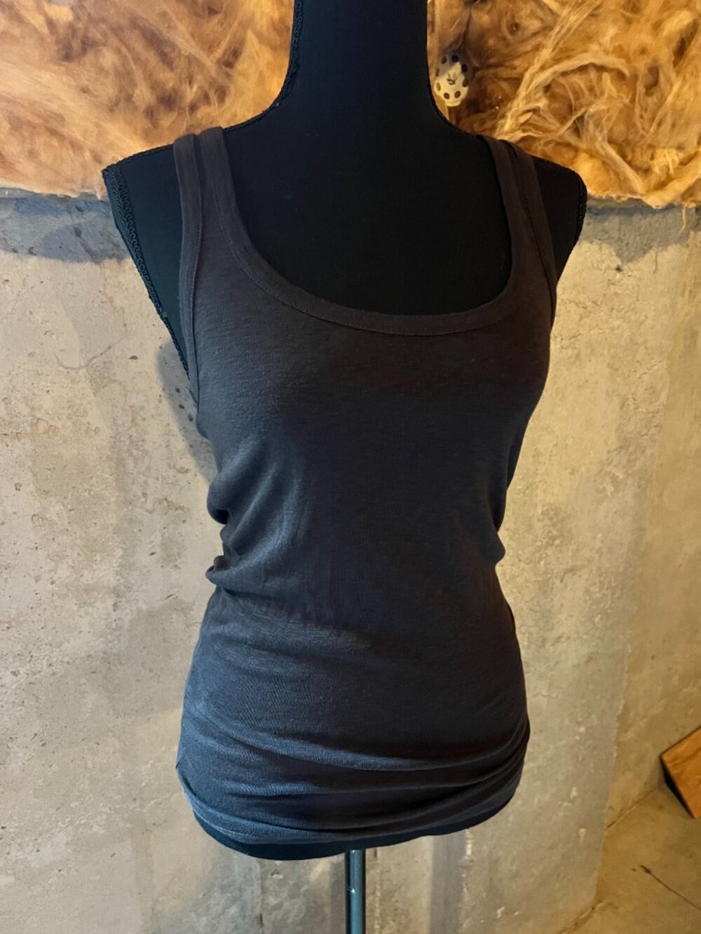 Michael Stars Charcoal Racerback Tank - One Size Style